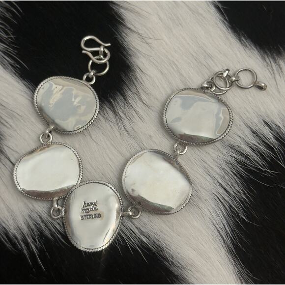 Native American SW Sterling Turquoise Cowboy Cowgirl Hat Western Barbie Bracelet - Picture 6 of 9